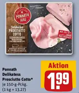 REWE Ponnath Delikatess Prosciutto Cotto Angebot