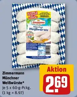 REWE Zimmermann Münchner Weißwürste Angebot
