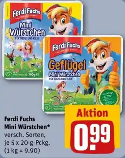 REWE Ferdi Fuchs Mini Würstchen Angebot