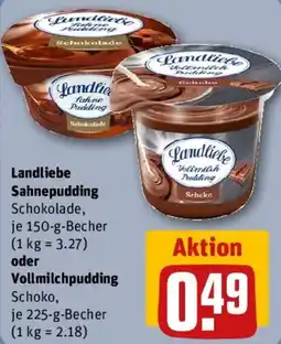 REWE Landliebe Sahnepudding oder Vollmilchpudding Angebot