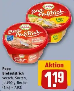 REWE Popp Brotaufstrich Angebot
