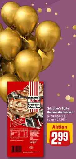 REWE Schlütter's Echte! Bratwurstschnecken Angebot