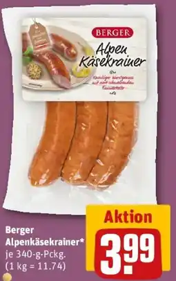 REWE Berger Alpenkäsekrainer Angebot