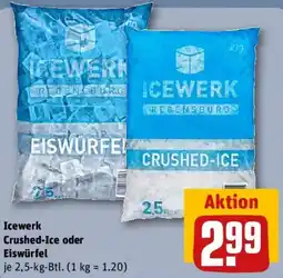 REWE Icewerk Crushed-Ice oder Eiswürfel Angebot