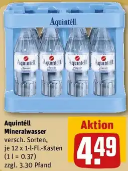 REWE Aquintéll Mineralwasser Angebot