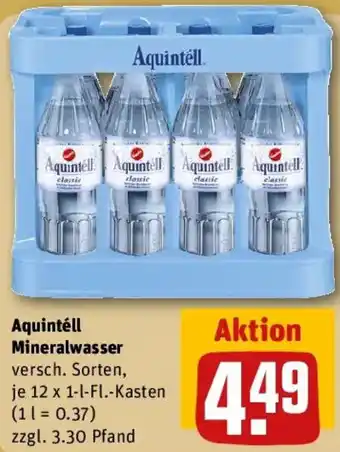 REWE Aquintéll Mineralwasser Angebot