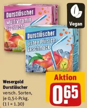 REWE Wesergold Durstlöscher Angebot