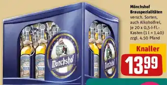 REWE Mönchshof Brauspezialitäten Angebot