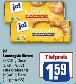 REWE ja! Sonntagsbrötchen Angebot