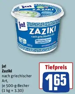 REWE ja! Zaziki Angebot