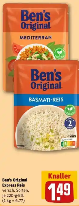 REWE Ben's Original Express Reis Angebot