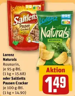 REWE Lorenz Naturals oder Saltletts Pausen Cracker Angebot