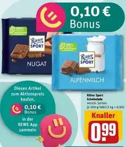 REWE Ritter Sport Schokolade Angebot