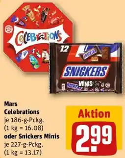 REWE Mars Celebrations oder Snickers Minis Angebot