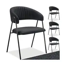 Netto Marken-Discount tectake Armlehnstuhl, Webstoff, gepolstert, schlanke Stahlbeine, 60 x 58 x 85 cm Angebot
