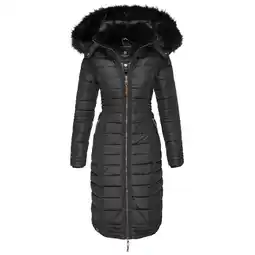 Netto Marken-Discount NAVAHOO Damen Wintermantel langer Winter Steppmantel mit Kunstfellkapuze Umay Angebot