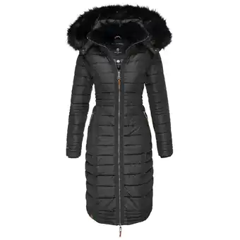 Netto Marken-Discount NAVAHOO Damen Wintermantel langer Winter Steppmantel mit Kunstfellkapuze Umay Angebot