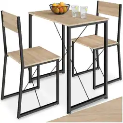 Netto Marken-Discount tectake Sitzgruppe, 3-teilig, Industrial Style, mit höhenverstellbaren Kunststofffüßen Angebot