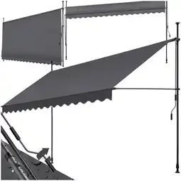 Netto Marken-Discount tectake Klemmmarkise, mit Handkurbel, höhenverstellbar 211 - 304 cm, einfache Montage Angebot