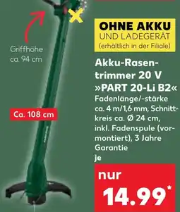 Kaufland PARKSIDE Akku-Rasentrimmer 20 V PART 20-Li B2 Angebot
