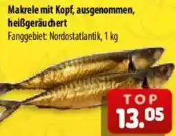 Mix Markt Makrele mit Kopf, ausgenommen, heißgeräuchert Angebot