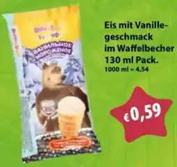 Mix Markt Eis mit Vanillegeschmack im Waffelbecher Angebot