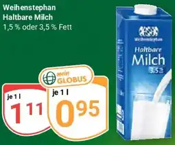 Globus Weihenstephan Haltbare Milch Angebot