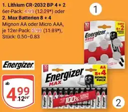 Globus Energizer Lithium CR-2032 BP 4+2 Angebot