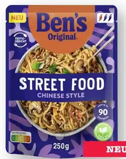 Scheck-in-Center Ben's Original Street Food Angebot
