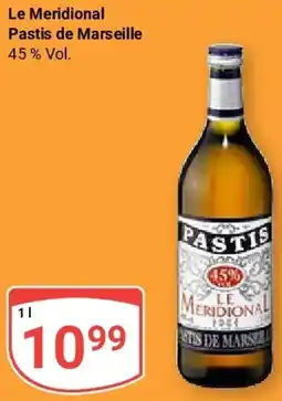 Globus Le Meridional Pastis de Marseille Angebot