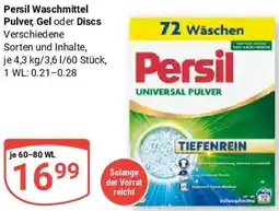 Globus Persil Waschmittel Pulver, Gel oder Discs Angebot