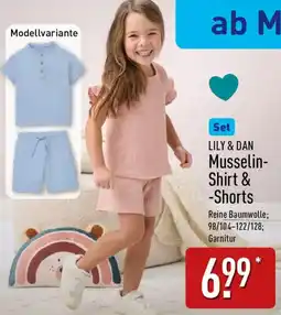 Aldi Nord LILY & DAN Musselin Shirt & Shorts Angebot
