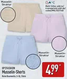 Aldi Nord UP2FASHION Musselin-Shorts Angebot