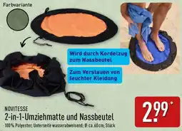 Aldi Nord NOVITESSE 2-in-1-Umziehmatte und Nassbeutel Angebot