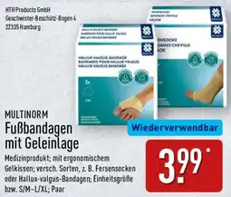 Aldi Nord MULTINORM Fußbandagen mit Geleinlage Angebot