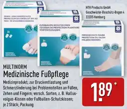 Aldi Nord MULTINORM Medizinische Fußpflege Angebot