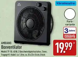 Aldi Nord AMBIANO Boxventilator Angebot