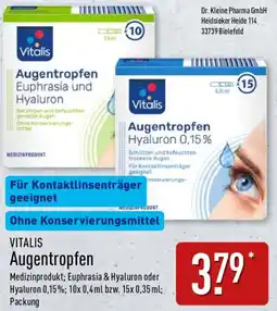 Aldi Nord VITALIS Augentropfen Angebot