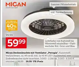 XXXLutz Mican deckenleuchte mit ventilator „perugia“ Angebot