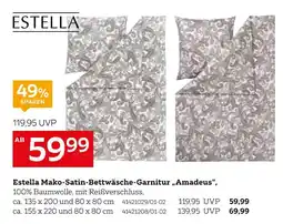XXXLutz Estella mako-satin-bettwäsche-garnitur „amadeus“ ca. 135 x 200 und 80 x 80 cm Angebot