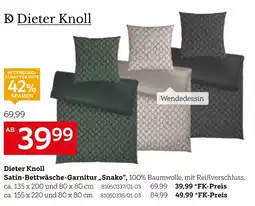 XXXLutz Dieter knoll satin-bettwäsche-garnitur „snako“ ca. 135 x 200 und 80 x 80 cm Angebot