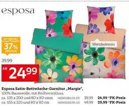XXXLutz Esposa satin-bettwäsche-garnitur margie ca. 135 x 200 und 80 x 80 cmm Angebot