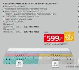 XXXLutz Schlaraffia kaltschaummatratze pulse 240 ks -exklusiv Angebot