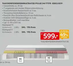 XXXLutz Taschenfederkernmatratze pulse 240 ttfk -exklusiv Angebot