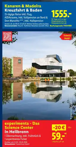 Lidl Atouro – raiffeisen reisebüro gesmbh, wien kanaren & madeira kreuzfahrt & baden Angebot