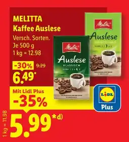 Lidl Melitta kaffee auslese klassisch Angebot