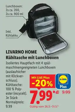 Lidl Livarno home kühltasche mit lunchboxen Angebot