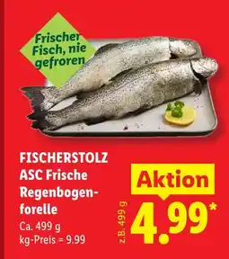 Lidl Fischerstolz asc frische regenbogenforelle Angebot