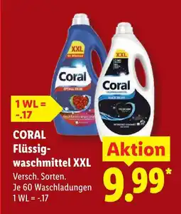 Lidl Coral optimal color flüssigwaschmittel xxl Angebot