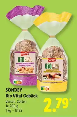 Lidl Sondey bio vital gebäck - erdnüsse, haferflocken & cashewkerne Angebot
